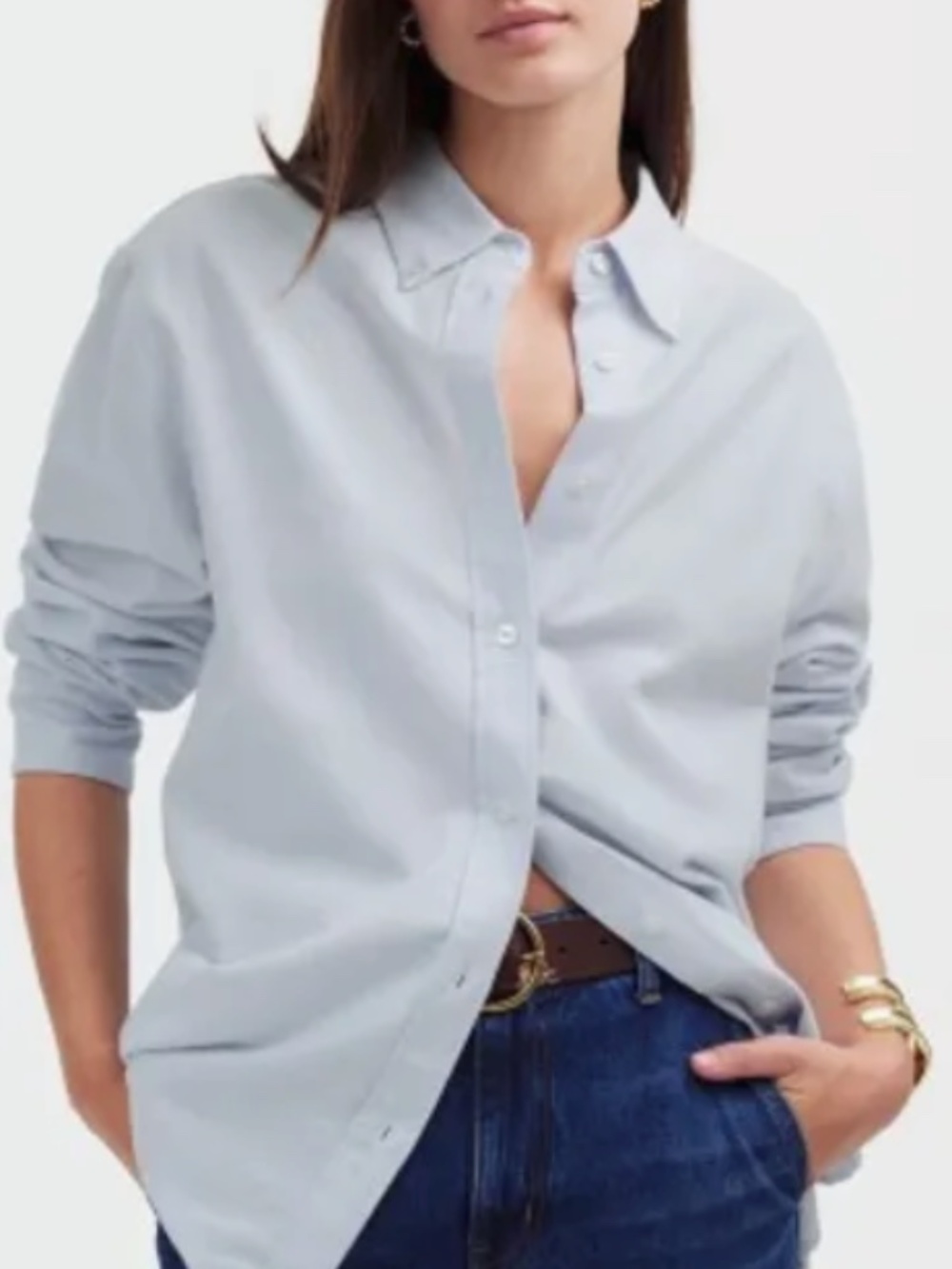Madewell Oversized Button-Up Shirt in Oxford